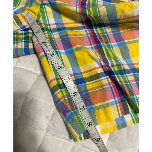 Polo Golf Plaid Shorts Men's Size 34 9 Inch Flat Front Yellow Easter Spring - Picture 4 of 7